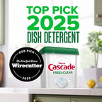 Cascade Free & Clear Dishwasher Pods, Dishwasher Detergent, Dish Detergent Soap, Lemon Essence, 19 Count
