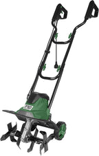 Prostormer 14 Inch Corded Electric Tiller Cultivator, 10Amp Motor with 4 Steel Tines, Corded Garden Tiller for Soil Cultivation, Lawn, and Yard Care