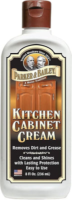 Parker & Bailey Kitchen Cabinet Cream - Multisurface Wood Cleaner And Polish Furniture Quick Shine Restorer Protector Surface, House Cleaning Supplies Home Improvement 8oz