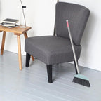 Stainless Steel Push Broom Handle Stick Replacement with Random Color Plastic Grip Sweeping Mop Handle for Easy Assembly and Household Cleaning Random Color