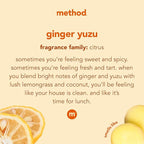 Method All-Purpose Cleaner Spray, Ginger Yuzu, Perfect for Most Counters, Tiles, Stone, and More, 28 oz Spray Bottle, (Pack of 8)