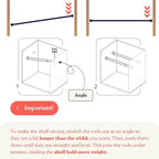 Home in Bold Tension Rod Shelving (17"-26.5" x 10") Expandable Closet Tension Shelf Storage Rack - No Drill Cabinet Tension Rod Shelf for Closet No-Slip