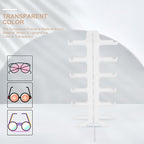 PRETYZOOM Multi-Tier Glasses Display Stand 6-Layer Plastic Sunglasses Storage Holder Rack Eyewear Organizer for Home and Retail Use