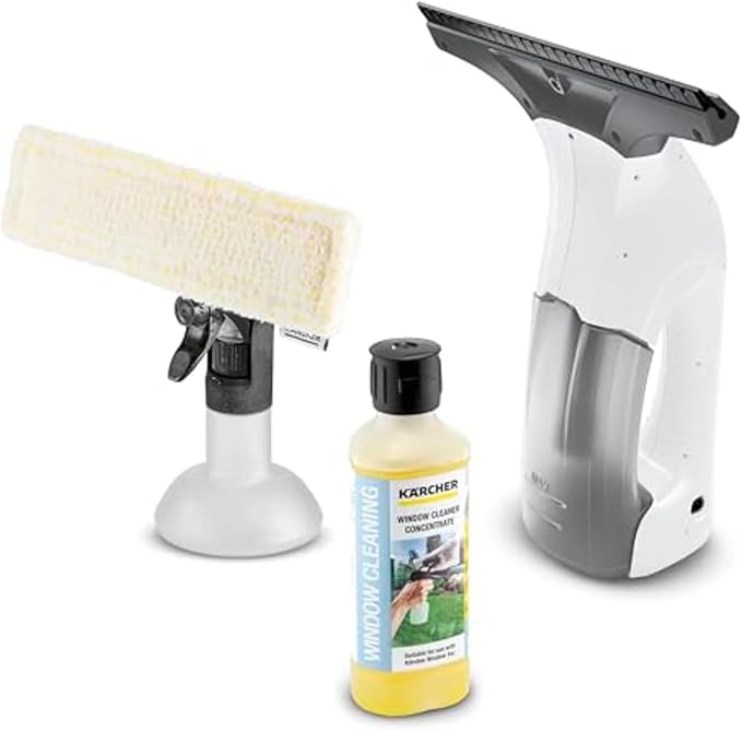Kärcher WV 1 Electric Window Vacuum Squeegee 10" - Perfect for Showers, Mirrors, Glass, and Countertops - Electric Squeegee
