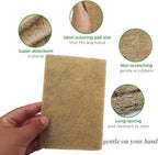 Natural Scouring Pads 15 Pack- Non-Scratch Sisal Cleaning Scrub Pads for Dishes, Eco-Friendly Coconut Fiber Kitchen Scrubbers for Pans and Pots, Compostable, Biodegradable
