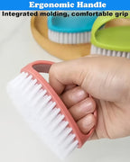 Small Scrub Brush for Cleaning - 4 Pack Scrubbing Brushes with Stiff Nylon Bristles Heavy Duty Cleaning Brush Multi-Purpose Scrub Brushes for Household Cleaning-Small Size