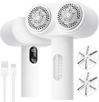 Mosthink Fabric Shaver, 2-In-1 Electric Lint Shaver & Brush, Dual-Head Lint Remover for Clothes Couch Furniture | 3-Speed Fuzz & Pilling Remover | Sweater Shaver with LED Display | Type-C Rechargeable