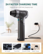 Electric Air Duster-（3 Times the Average Market Wind Force）, Super Power Cordless Duster, Rechargeable Brushless Motor Durable Blower, 3-Gear Adjustable for Keyboard, Car, House, Patio
