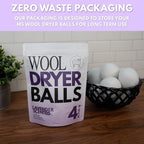 Lavender Scented Wool Dryer Balls – 4 XL Pack – Natural Fabric Softener, Reusable, Reduces Static, Reduces Wrinkles & Shortens Drying Time, Made W/Essential Oil, 100% Pure Wool
