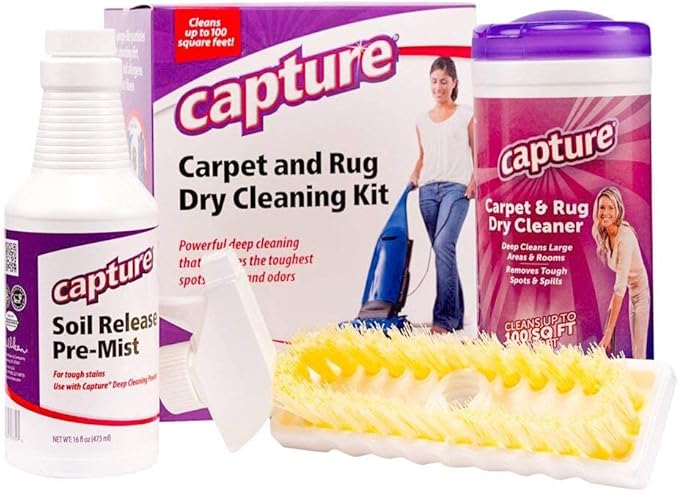 Capture Carpet Total Care Kit 100 & Pre-Mist Soil Release for Carpet Dry Cleaner, Carpet Cleaning Pre Spray (2 Pack) - Bundle