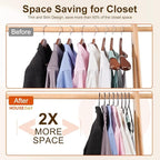 HOUSE DAY Black Plastic Hangers 16 Pack, Space Saving Coat Hanger, Clothes Hanger with Non Slip Hooks, Plastic Clothing Hangers for Closet, Ideal for Everyday Use on Shirts, Coats, Pants, Dress