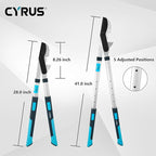 CYRUS Loppers for Tree Trimming,28 inch- 41 inch Extendable Lopper Tree Branch Cutter,Garden Loppers with 2 inch Thick Branch Carbon Steel Sharp Blade with Compound Action,Non-Slip Long Handle