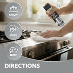 Weiman Stainless Steel Cleaner & Polish, 2 Pack Aerosol, Anti Fingerprint Spray Stainless Steel Cloth, Water Spots & Grease, No Streaks or Residue, Safe for Metal Polish, Chrome, Appliances & Sinks