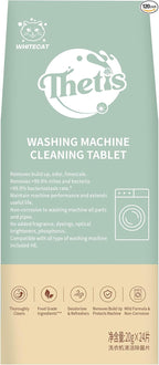 Whitecat washing machine cleaner tablets - deep cleans, refreshes & deodorizes, removes limescale & odor, protects house washer machine with powerful cleaning action