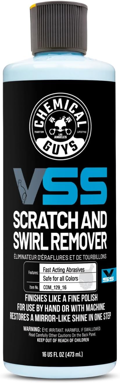 Chemical Guys VSS One-Step Scratch and Swirl Remover - Compound and Polish for Restoring Gloss to Paint, Works on Cars, Trucks, SUVs, Motorcycles, RVs, and More - 16 oz