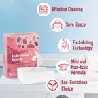 YCUO Eco Laundry Detergent Sheets - 80 Loads, Hypoallergenic Dryer Sheets with Berry Odor, Travel Laundry Detergent for Camping Vacation Cruise Trip College Dorm