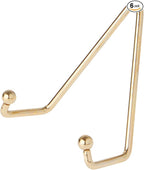 Bard's Shiny Gold-Toned Wall Mountable Plate Hanger, 4.25" H x 3.75" W x 2" D (for Plates 5" - 8"), Pack of 6