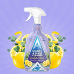 Astonish Streak Free Window & Glass Cleaner 3 Pack Spray Bottles With Vinegar For Deep Cleaning - Eucalyptus & Lemon Scented Home & Bathroom Cleaner - Cruelty Free Household Cleaning Supplies, 750ml