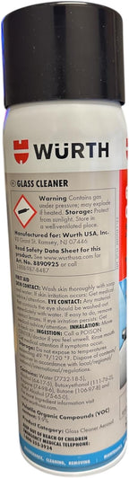 AquaNation Listing For Wurth Glass Cleaner 19oz – Ammonia-Free Streak-Free Foam Spray for Tinted Windows, Mirrors, Windshields, Chrome & More – Fresh Scent, Safe Formula – Pack of 2