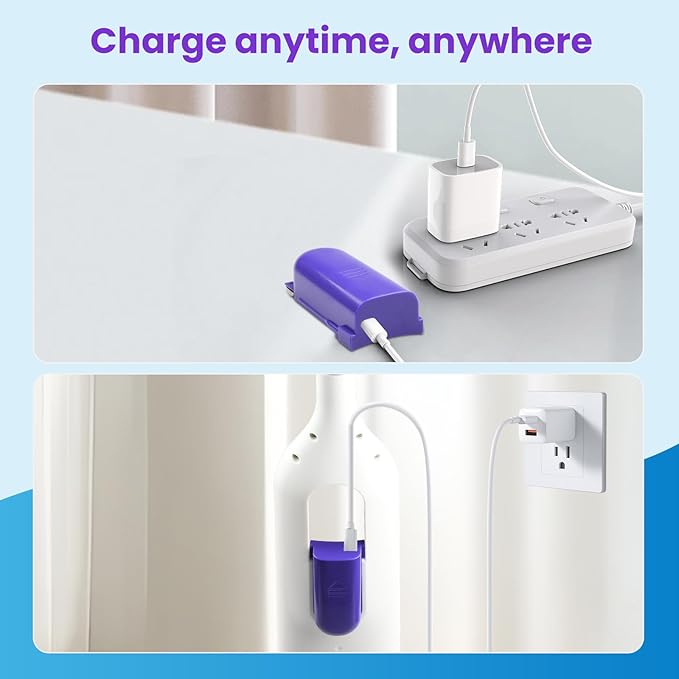 1 Pack Rechargeable Battery Pack Replacement for Swiffer Power Mop, 2000mAh Lithium Ion Battery Holder with Charging Port （500 Cycles, 3 Years）