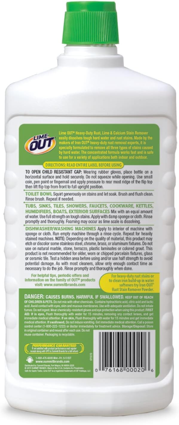 Lime Out Extra No Scent Lime, Rust & Calcium Stain Remover 24 fl. oz. Liquid