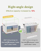 OlarHike 48QT Stackable Storage Bins with Lids - Folding Storage Boxes with Doors and Wheels, Collapsible Plastic Storage Organizer for Closets, Storage and Organization, 6 Pack Cubes