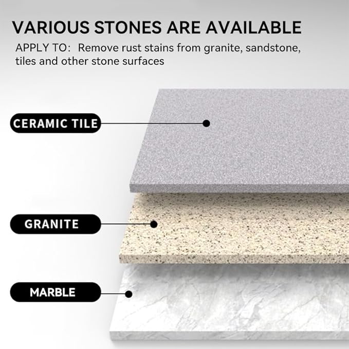 500ml Rust Stain Remover Marble Cleaner Tile Rust Remover Granite Care Agent Nature Stone Care Agent - Professional and Powerful in Removing Rust From Granite, Tile and Marble