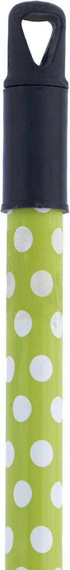 Superio Cotton Mop and Broom Set, Light Green Polka Dot Print Design, Superior Cleaning Tools Broom and String Mop.