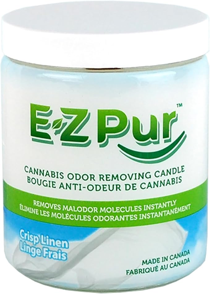 E-Z Pur Smoke Odor Removing Candle - Soothing and Refreshing Formula - Keeps Your Surroundings Fresh - Infused with Eco-Friendly Ingredients - Safe for Pets and People - Easy To Use - 1 pc