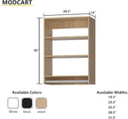 MODCART Medium Double Hanging Closet Unit, Modular Closet System, Wood Closet System Organizer with Storage for Walk In Closets, Clothing Rack Closet for Hanging Clothes, Bedroom, 28.5"W