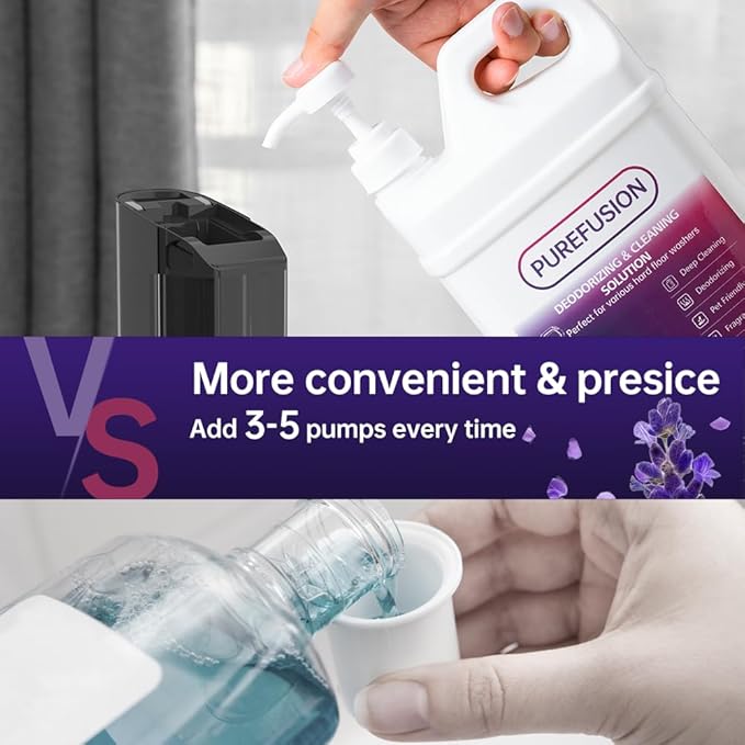 PUREFUSION Floor Cleaning Solution Compatible With Tineco, Deep Cleans for Multiple Hard Floors, Suitable with Tineco iFLOOR FLOOR ONE S3 S5 S6 S7 Series Wet Dry Vacuum, Lavender Scent 2L/67.6 Fl Oz