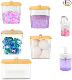 4+2-Piece Laundry Storage Set: Includes a clear laundry pod storage box and a liquid detergent dispenser. Perfect for fabric softener, powdered detergent, and more. A thoughtful gift for Momfor moms.