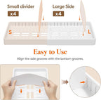Lifewit Kitchen Cabinet Organizer for Food Contanier Lid, Expandable Lid Holder with 8 Adjustable Dividers & 9 Sections for Pantry Organizers and Storage, Home Organization, Extra Large, 13"-24"