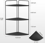 Forest Angle Bathroom Counter Organizer,Countertop Organizer,Vanity Organizers,Bathroom Storage,Bathroom Sink Caddy,Counter Shelf,Corner Counter,Corner Shelves(Black)