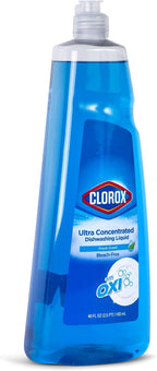 Clorox Liquid Dish Soap with Oxi in Fresh Scent, 40 Fl Oz | Bleach-Free Dishwashing Liquid Powers Through Grease to Wash Dishes and Clean | Ultra Concentrated Dishwashing Soap (Pack of 2)