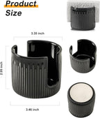 Ceramic Sponge Holder for Kitchen Sink, Scrub Sponge Dish Rack, Farmhouse Compact Sink Caddy Organizer, Black