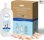 10 Bottles Compatible with Tineco Cleaning Solution Pet 500ml Per Bottle Orange Scents Floor Cleaner Compatible with All Robot Vacuums with Mopping and Cordless Wet/Dry Vacuum (Orange Scents)