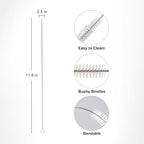 Straw Cleaner Brush for Stanley, 4Pcs Extra Long Straw Cleaning Brush for 40oz 30oz 20oz 14oz Stanley Mug and Cleaning More Glass, Stainless,Bottle and Silicone Straw