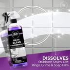 Fuller Brush Bath Clean – 24 oz Bathroom Cleaner Bottle with Spray– Dissolves Soap Scum, Hard Water Stains & Mineral Build-Up – For Sinks, Showers & Tubs – Pack of 2