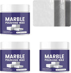 Marble Polishing Wax, Gentle Stone Polish Wax, Ceramic Tile Cleaner for Kitchen, Bathroom and Floors, Durable Shine, Smooth Finish, Marble Care and Protection, Easy to Apply (3Pcs)