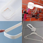 2 Pack Hanger Organizer Stacker Adhesive Foldable Clothes Hanger Holder Mini U Shaped Storage Stand Rack for Electric Dryer Closet Laundry Room Bathroom Washing Machine Organization