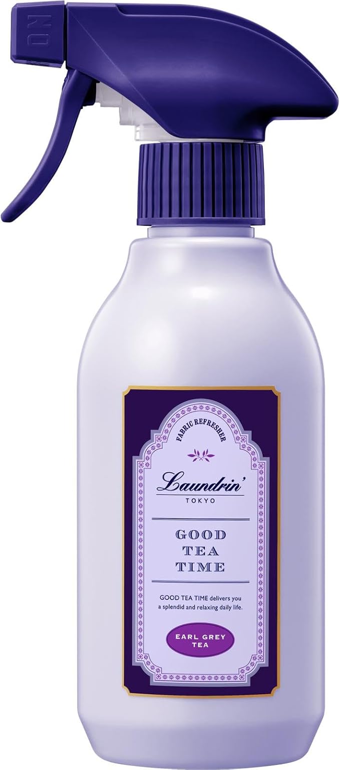 Laundrin Botanical Fabric Refresher Spray, Pet Odor Eliminator for Home, Room Essentials Fabric Spray, Odor Removal for Mattress, Curtain, Sofa, Carpet, Furniture, & Bedding - 300ml, Earl Grey Tea