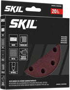 SKIL 20-Piece Mixed 5 in. 60/80/120/240 Grits Round Sanding Paper Kit for SKIL Sanders SR211601/SR6604B-10/SR660302 - CDA9003