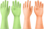 AUAUY Reusable Kitchen Dishwashing Gloves, Rubber Household Cleaning Gloves, Non-Slip Waterproof Dish Glove for Women Men