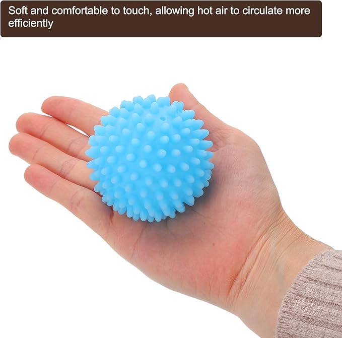 uxcell 4pcs Reusable Laundry Dryer Balls Vinyl Drying Balls for Reduce Wrinkles Static Fabric Softener Reduce Drying Time Save on Energy, Blue-Green