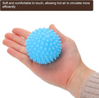 uxcell 4pcs Reusable Laundry Dryer Balls Vinyl Drying Balls for Reduce Wrinkles Static Fabric Softener Reduce Drying Time Save on Energy, Sky Blue