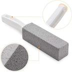 2 Pack Pumice Stone Toilet Bowl Cleaner with Handle, Hard Water Ring Remover & Stain Scrubber for Bathroom, Pool, Sink and Tub, Ergonomic Heavy Duty Cleaning Tool