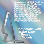Deck Box Hinge Replacement for Keter Storage Box - Compatible with Most Outdoor Deck Boxes, 1-Piece SOP Part