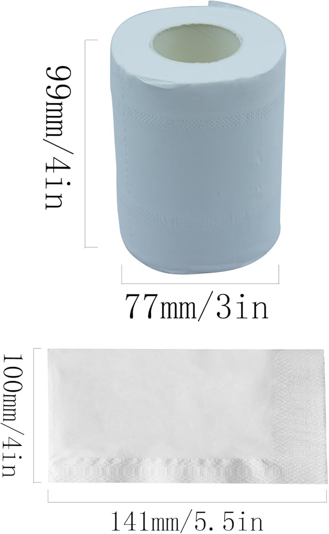 Toilet Paper, Facial Tissue, Napkin, Disposable Tissues for Bathroom, Home, Car, office, 10 Rollers, 4-Ply