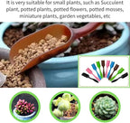 10Pcs NINGDAN Mini Shovel,Plastic Mini Gardening Shovel Spoons Soil Scoops,Cultivation Digging Transplanting Tools for Succulents Potted Flowers,Milk Powder/Coffee Beans Scoops (5 Colors)